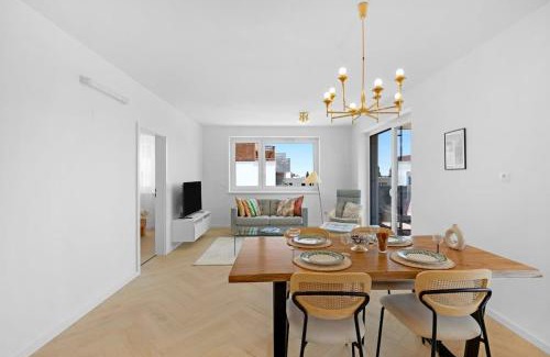 Nove Mesto Apartment | Shiny Stay with Balcony & Private Parking