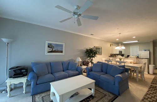 North Myrtle Beach Condo | Short Walk To The Beach,Sleeps 7, 1st Floor,Golf Cart,Crib,HighChair,BeachChairs