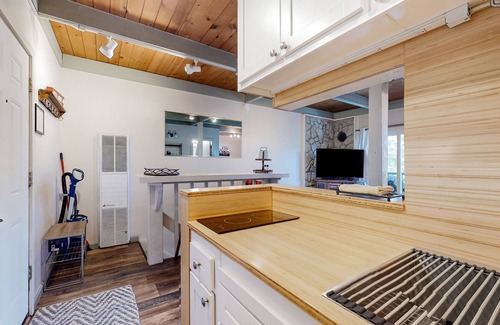 Tahoe Village Condo | Ski dream walkable to lifts - 2 decks, WFH area & shuttle pick-up across street