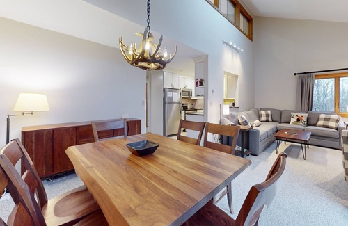 Ludlow Condo | Ski-in/out condo with water & mountain views, private sauna & fireplace