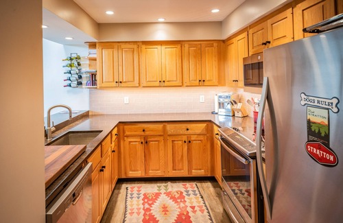 Stratton Mountain Condo | SKI-IN OUT GEM!-3 BR 3 BA Top floor Duplex.2 mins Walk2Village.