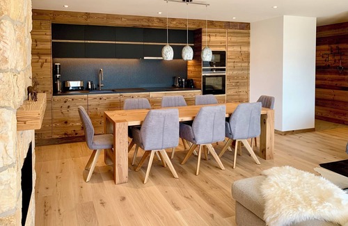 Heremence Apartment | Ski-in ski-out luxury chalet apartment with amazing mountain view and spa access