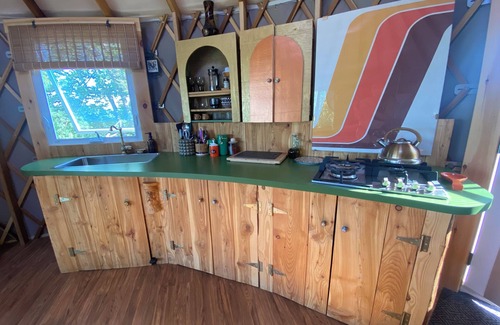 Baddeck Bridge RV Rental | Sky high yurt with amazing view of the river