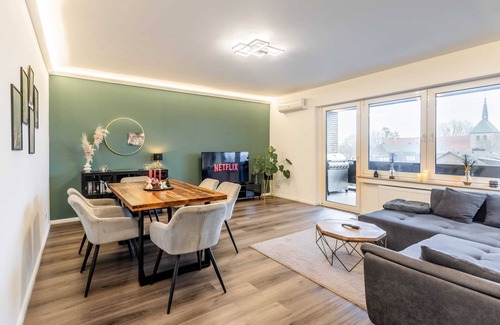 Warendorf Apartment | Sky Suite I Klima I Whirlpool I Smart-TV I Gas-BBQ