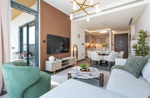 Nad Al Sheba Apartment | Skyline Views 2BR, Steps from a Park, Minutes Drive to Meydan Golf Club