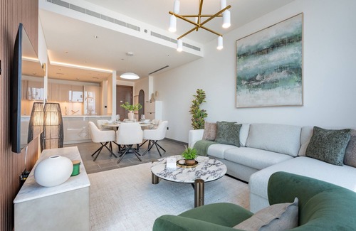 Nad Al Sheba Apartment | Skyline Views 2BR, Steps from a Park, Minutes Drive to Meydan Golf Club