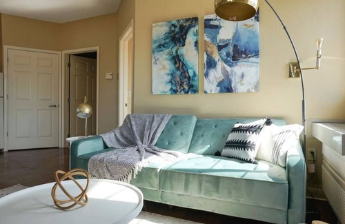 Wichita Apartment | Sleepover: Plush 1BD/1BA + Gym - Downtown Wichitan