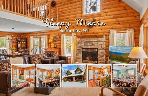 Sister Bay House | Sleepy Moose - New! Log Cabin in Sister Bay, Dogs and Near Beach