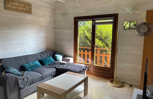 Dommartin-les-Remiremont Ski Chalet | Small chalet and large green area for pets.