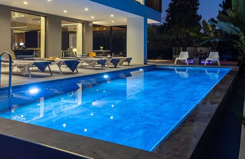Potamos Villa | Smart, Luxury Villa with Jacuzzi, private pool, garden for relaxing getaway close to Corfu Town