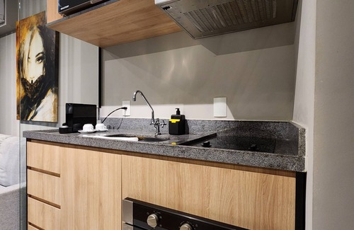 Vila Buarque Apartment | Smart Studio Consolação | Fully Equipped Kitchen/Complete Apart.- up to 4 People