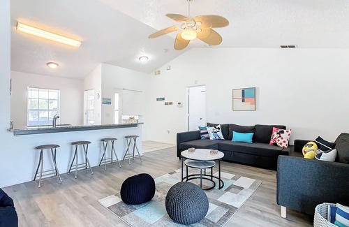 Crescent Lakes House | Smiling Disney Oasis heated pool home in Kissimmee with Game room.