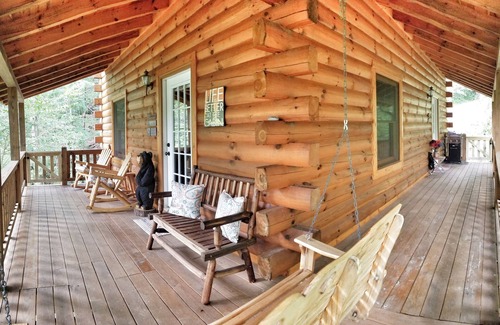 Cranberry Falls Cabin | Smoky Mtn Cabin Wrapped in woods w/Whispering Creek, Minutes from BRP
