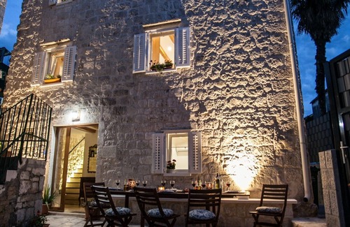 Trogir House | Smooth Marble and Rustic Stone at a Ciovo Island Townhouse