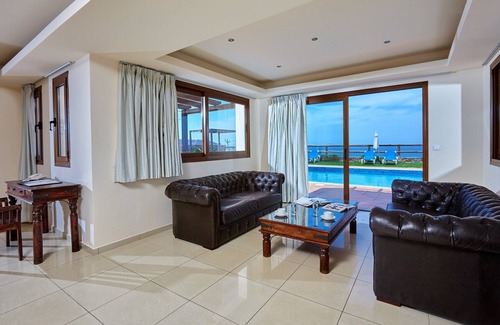 Milatos Villa | Spacious 3-Bedroom Pool Villa with sea and mountain views 47km from Heraklion