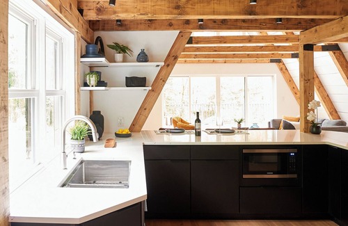New Paltz Ski Chalet | Spacious A-Frame w/Game Room, Fire Pit & Modern Comforts in Hudson Valley