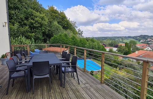 Favieres Cottage | Spacious contemporary house with panoramic terrace and heated pool
