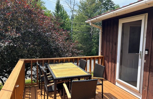 Bath House | Spacious, family and pet friendly getaway in the White Mountains.