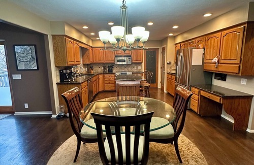 West Omaha House | Spacious Family Home + Park Views | Sleeps 8
