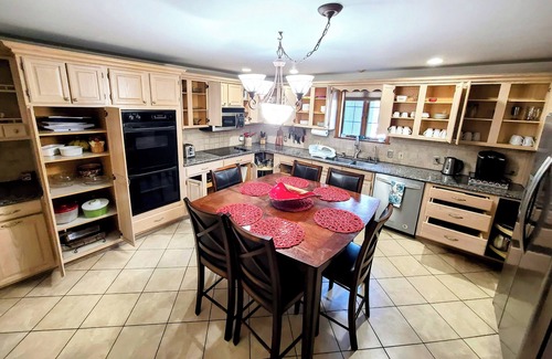 East Stroudsburg House | Spacious Family Retreat on 7.5 Private Acres Sleeps 14+ Pool/Hot Tub/Sauna/GR