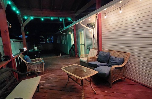 Scottsbluff House | Spacious home in downtown Scottsbluff with hot tub and large backyard deck.