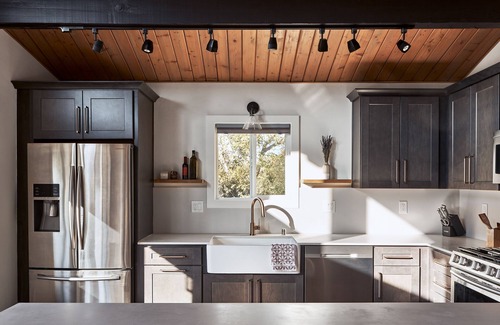 Crestline House | Spacious home with modern finishes, beautiful views, 2 decks & fireplace