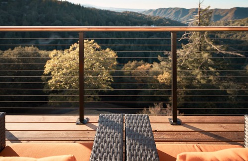 Crestline House | Spacious home with modern finishes, beautiful views, 2 decks & fireplace