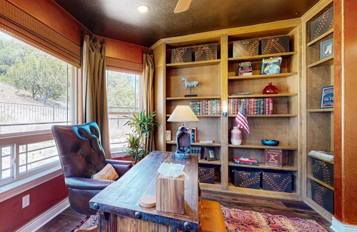 Jonestown House | Spacious home with scenic balcony views and fenced in yard