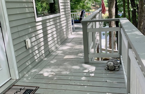 Fountain House | Spacious lakeside house on deep, all sports lake near Ludington & PM river