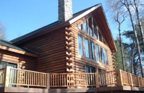 Lake Clear House | Spacious Log Home on Secluded waterfront property