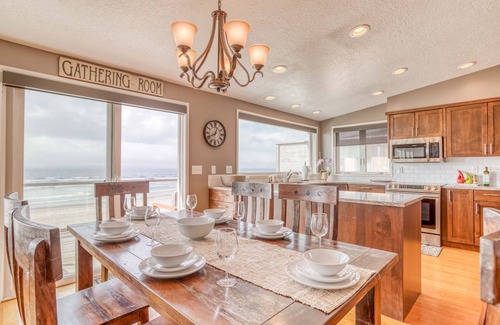 Rockaway Beach House | Spacious Rockaway Beach Oceanfront with King Suite, Panoramic Views, Hot Tub!
