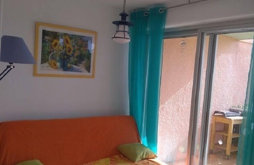 Le Barcares Apartment | Spacious sea view T2 on ground floor with direct beach access - large enclosed 25 m2 terrace