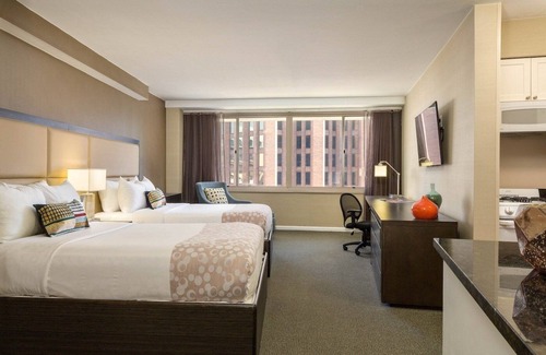 Logan Square Hotel | Spacious Suite with Kitchen | City Views | Rooftop Pool | Pet-Friendly