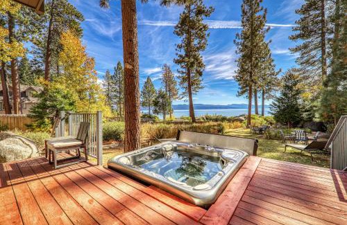 Brockway House | Spellbound Lakefront Lodge by Tahoe Getaways - 5 BR w Hot Tub, Buoy & Beach access
