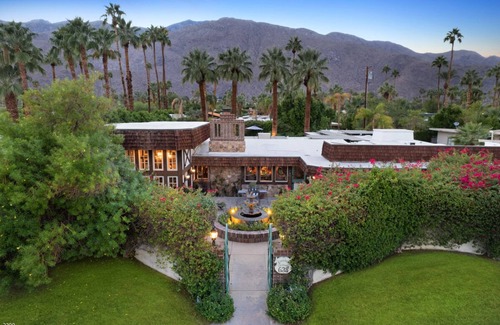 Warm Sands House | Spend Fall in Palm Springs! Unique Tudor-Style Home on Manicured Grounds Near Downtown Palm Springs