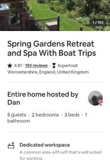 Malvern House | Spring Gardens Retreat And Spa Private hottub,Sauna,Massage