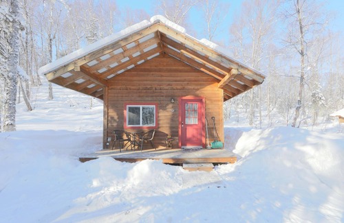 Talkeetna Cabin | Spruce Cabin Queen Ensuite with Shower