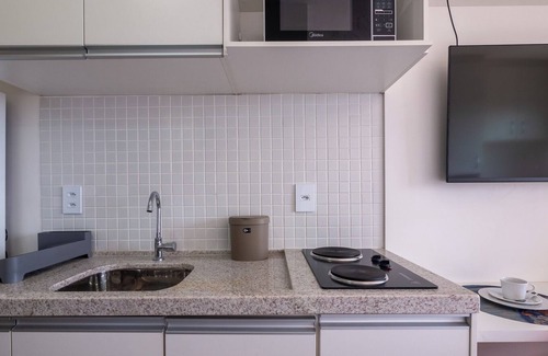 Boca do Rio Apartment | Stúdio com Wi-Fi próximo do mar com vista incrível