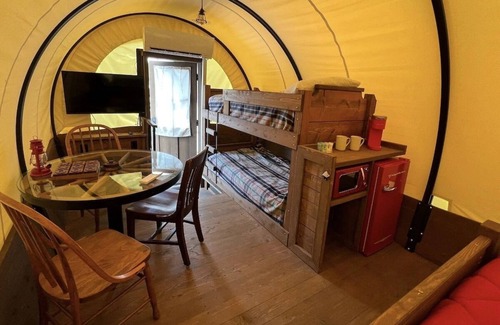 Lancaster Cabin | Stay in a unique Conestoga Wagon with room for 4