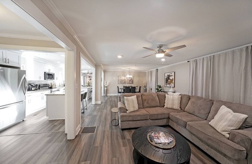 Stone Mountain House | Stay in Style: Beautifully Designed Home with Outside Space/Seating, Charcoal Grill
