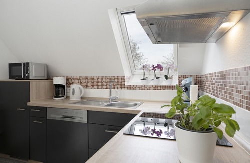 Dahme Apartment | Steering wheel apartment with balcony at Strandhaus Bornhausen in Dahme