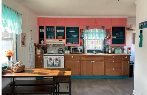 Bath Cabin | Steps from the water with a private dock, a big relaxing porch & great amenities