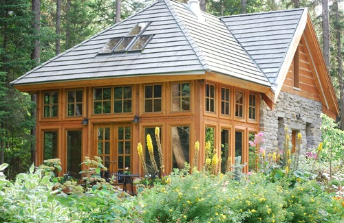 Mount Robson House | Stone Gatehouse in Mt. Robson Park Near Jasper Nat. Park, Ab