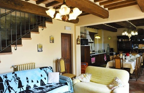 Pieve di Chio Villa | Stone house in a secluded and extremely panoramic position, 15 km from Cortona, with private pool an