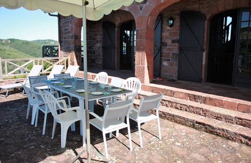 Lagleygeolle House | Stone house with swimming pool and magical 360° view