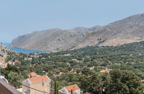 Symi Apartment | Studio Apartment 'No 3 Superior Symi Nautilus' with Mountain View, Wi-Fi and Air Conditioning