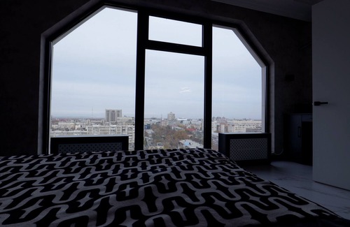 Bishkek Apartment | Studio apartment on the top floor of a 12-storey luxury building.