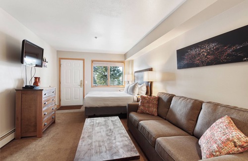 Baldy Mountain Condo | Studio Condo. AMAZING VIEWS. On bus route. Pet friendly.