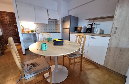 L'Escala Apartment | Studio 'La Escala Pueblo Pinos IC14' with Balcony, Shared Pool & A/C