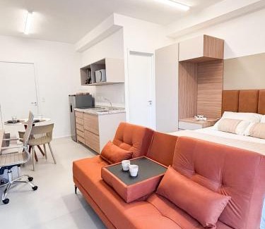 Sao Paulo Apartment | Studio Moderno com Rooftop & Piscina | Entre Vila Madalena e Pompeia